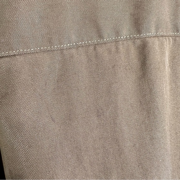 Garnet Hill Tan Popover Blouse V neck 12 - Picture 8 of 8